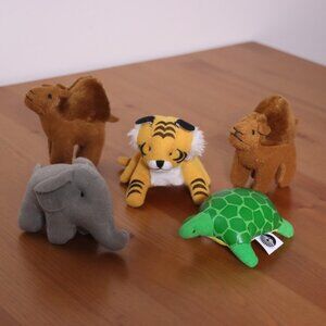 Set of 5 National Wildlife Federation Mini Plush Animals 1994 Vintage